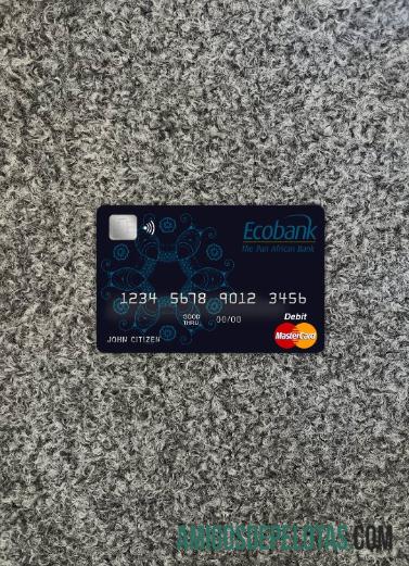 Frente de foto do Benin Ecobank Mastercard baixar para verificação